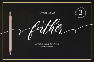 Fathir - Lovely Calligraphy - Font Download