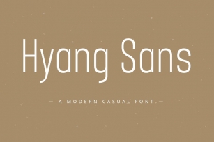 Hyang Modern Sans Serif Font Font Download