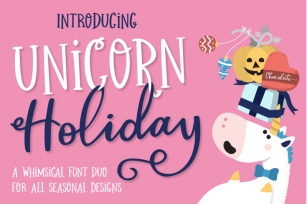 Unicorn Holiday Font Duo Font Download