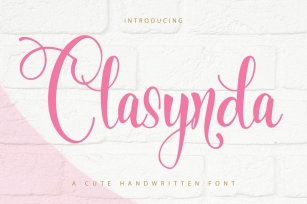 Clasynda | A Cute Handwritten Font Font Download