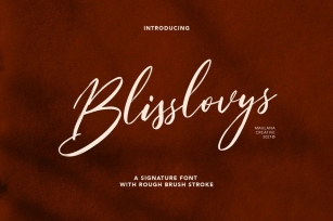 Blisslovys Signature Brush Font Font Download