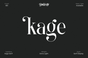 Kage - Extra Light Font Download