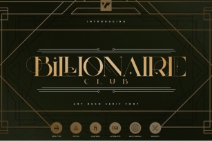 Billionaire Club - Art Deco Serif Font Download