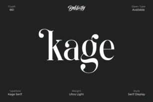 Kage - Ultra Light Font Download