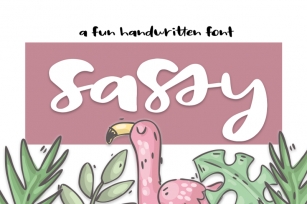Sassy - A Bold Handwritten Font Font Download