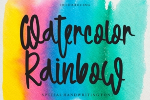 Watercolor Rainbow Font Download