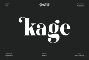 Kage - Black Font Download