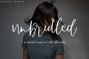 Unbridled Script Font Font Download