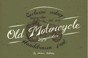 Old Motorcycle Handdrawn font Font Download