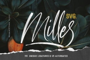 Milles Handwriting - SVG type Font Download