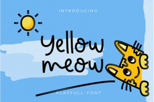 Yellow meow Font Download