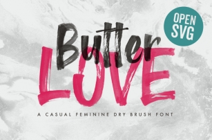 Butter Love - Opentype SVG Dry Brush Font Download