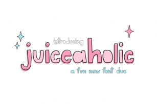 Juiceaholic Font Duo (Doodle Font, Hand Drawn Fonts, Fun Fonts) Font Download