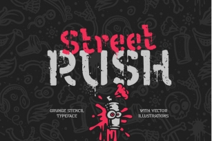 Street Rush font &amp; graphics Font Download