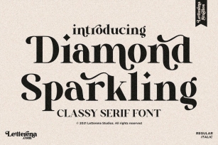 Diamond Sparkling Serif Font LS Font Download