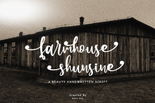 Farmhouse Shunsine a Beauty Handwritten Script Font Download