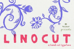 Linocut Handwritten Script Kid Craft Typeface Engraved Font Download