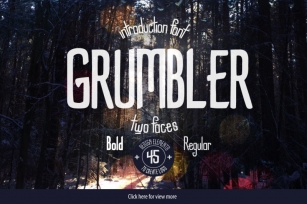 Grumbler font + logo elements set Font Download