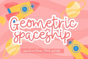 Geometric Spaceship Fun Hnadwritten Script Font Download