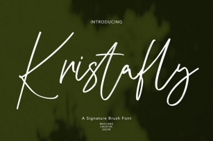 Kristafly Signature Brush Font Font Download