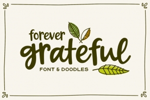 Forever Grateful Font & Doodles Font Download
