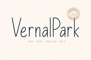 Vernal Park Font Family Font Download