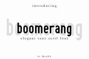 Boomerang Sans Serif Font Font Download