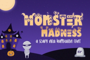 Monster Madness Font (Halloween Fonts, Scary Fonts, Monster Fonts) Font Download