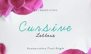 Cursive Letters Font Download
