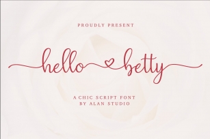 hello betty lovely Font Download