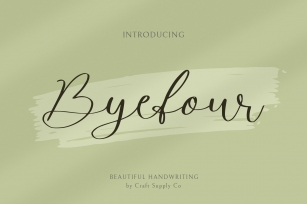 Byefour Font Download