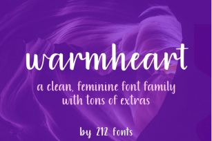 Warmheart Script Font Family including script, alternates and swashes Font Download