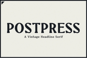 Postpress - A Vintage Headline Serif Font Download