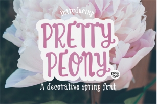 PRETTY PEONY a Decorative Spring Font Font Download