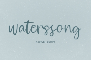 Waterssong Brush Script Font Download