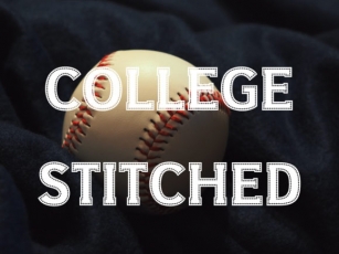 College Stitched Font Download