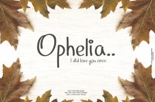 Ophelia Font Download