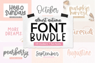 Handwritten Font Bundle - Almost Autumn Font Download