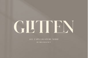 GLITTEN - All Caps Ligature Serif Font Download