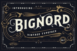 Bignord Vintage Typeface Font Download