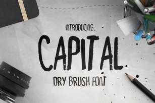 Capital Dry Brush Font Font Download