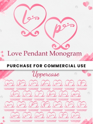 Love Pendant Monogram Font Download