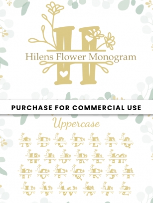Hilens Flower Monogram Font Download