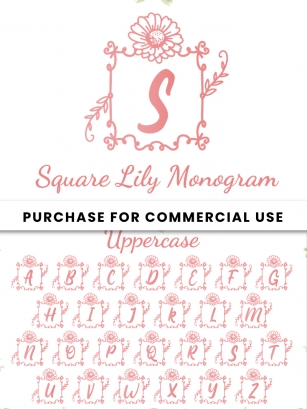 Square Lily Monogram Font Download