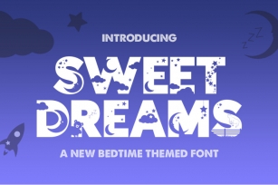 Sweet Dreams Silhouette Font (Kids Fonts, Nursery Fonts, Cute Fonts) Font Download
