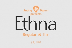 Ethna regular & Thin Font Download