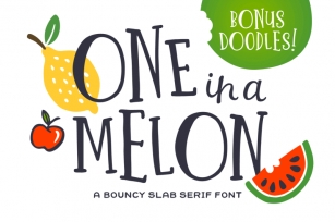 One in a Melon Font + Doodles! Font Download