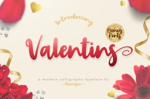 Valentins Script + Bonus 2 Font Font Download