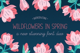 Wildflowers in Spring Font Duo (Wedding Handwritten Fonts) Font Download