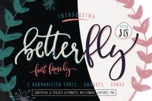 BetterFly - font family (OFFER $18) Font Download